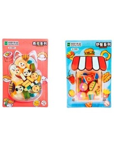 Goma Borrar Fantasia Mini Sushi-fast Food-helado-dino Blister 25419-25420-26522-26608-26601 Col01 (f)