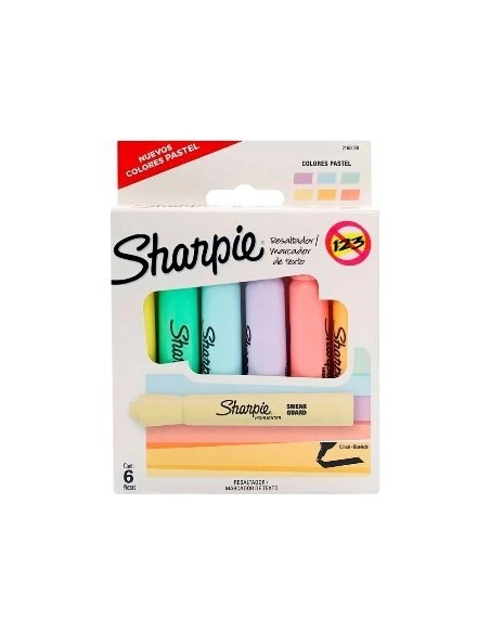 Resaltador X6 Pastel Sharpie Caja 2165088 New02