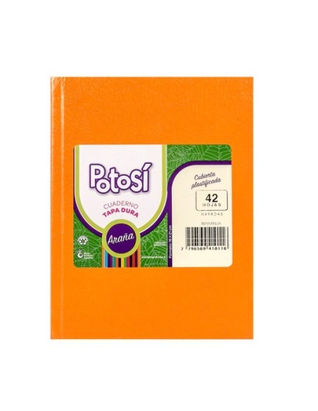 Cuaderno 42hj T/d Ray Arana Naranja Potosi 410116 Tec02 (b90)