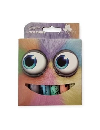 Tempera X 6 Unid. Pastel Acuarel Tps11 1172 Fai01 Mg01