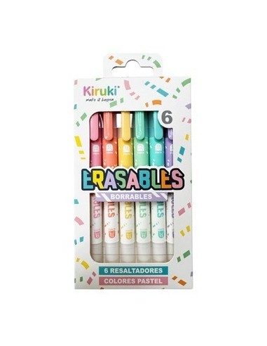 Resaltadores X6 Pastel Borrables 180006 Kir01