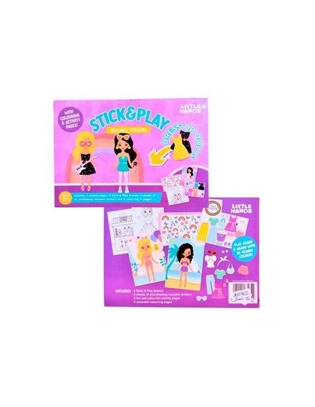 Libro P/colorear C/stickers Reutilizables 168962 168963 Col01