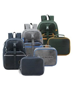 Mochila + Lunchera Unicross Carbono 62.2000007 Lse01