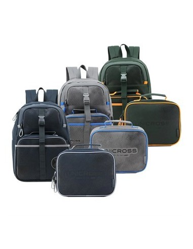 Mochila + Lunchera Unicross Carbono 62.2000007 Lse01