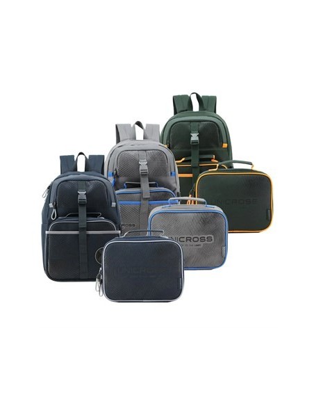 Mochila + Lunchera Unicross Carbono 62.2000007 Lse01