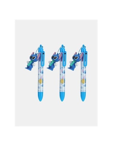Boligrafo X6 Colores Stitch C/muneco Ba-02616 Sf01