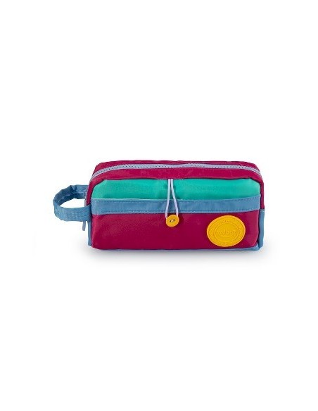 Cartuchera Talbot Tricolor 1 Compart C/bolsillo Boombag 8096 8097 8098 8099