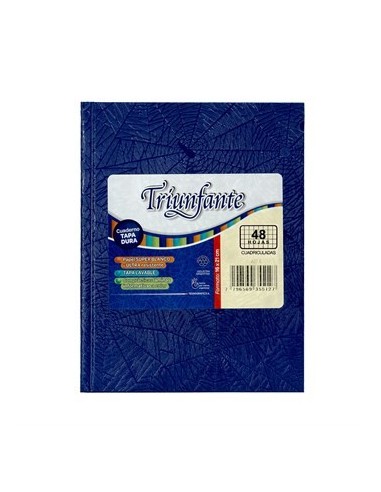 Cuaderno  19x24cm 48hj T/d Cuad Arana Azul 441226 Triunfante 123 Tec02 (b5)