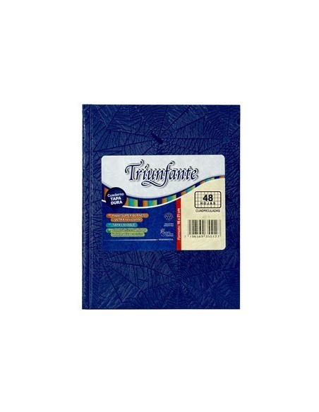 Cuaderno  19x24cm 48hj T/d Cuad Arana Azul 441226 Triunfante 123 Tec02 (b5)