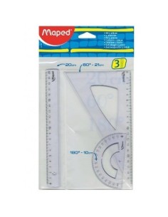 Set 3 Pzas 20cm Geometria Maped 242793  Map01 (b300/50)
