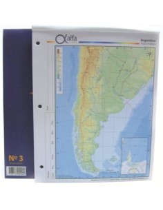 Mapa Argentina Fis-pol N.3  3240545 Alfa Gloss -b40-