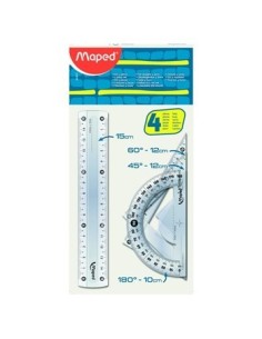 Set 4 Pzas 15cm Geometria Eco Maped 242815  Map01 -b100-