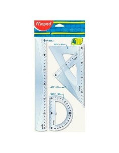 Set 4 Pzas 20cm Geometria Maped 242820  Map01 (b30)