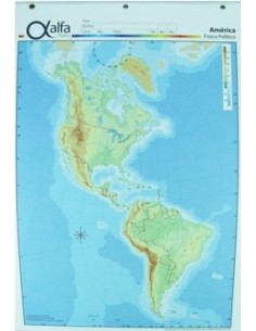 Mapa Cont. Americano Fis/pol N.3 3240569 Alfa Gloss (b40)