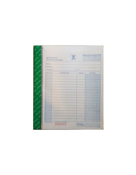 Talonario Duplicado Chico 9.5x14cm Mil28 Alianza 8107  (b10)