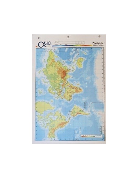 Mapa Planisferio Fis/pol N.5 5240798 Alfa Gloss (b20)
