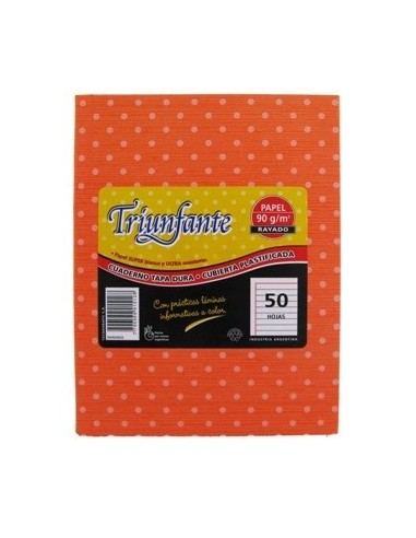 Cuaderno  50hj T/d Ray Lunares Naranja 415128 Triunfante Tec02 (b5)