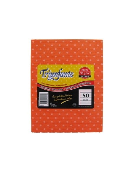 Cuaderno  50hj T/d Ray Lunares Naranja 415128 Triunfante Tec02 (b5)