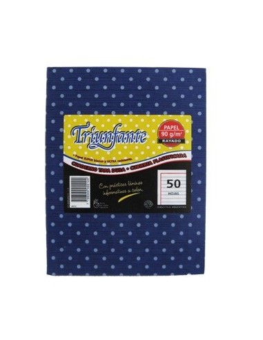 Cuaderno  50hj T/d Ray Lunares Azul 455124 Triunfante Tec02 (b5)