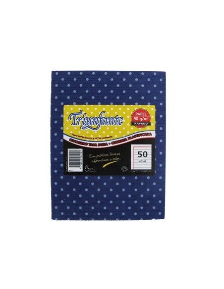 Cuaderno  50hj T/d Ray Lunares Azul 455124 Triunfante Tec02 (b5)