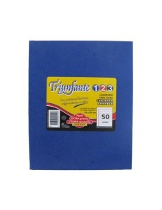 Cuaderno  19x24cm 50hj T/d Ray Arana Azul 441127 Triunfante 123 Tec02 (b5)