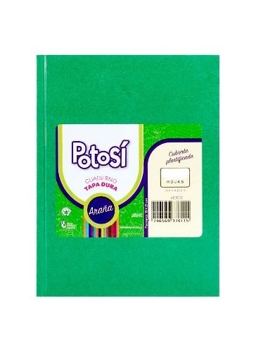 Cuaderno 42hj T/d Ray Arana Verde Potosi 375118 Tec02 (b90)