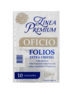 Folio Oficio X10 Unid Premium 100 Micrones 31-60 Luma (b160)