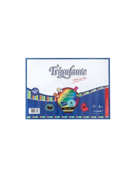 Block Dibujo N.5 Blanco X20hj Triunfante 277122 Tec02 (b60)