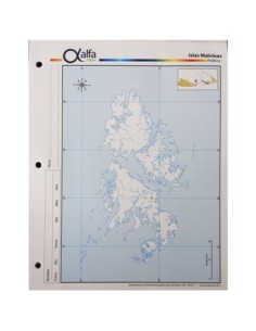 Mapa Islas Malvinas Politico N.3 3140309 Alfa Gloss (b1600/40)