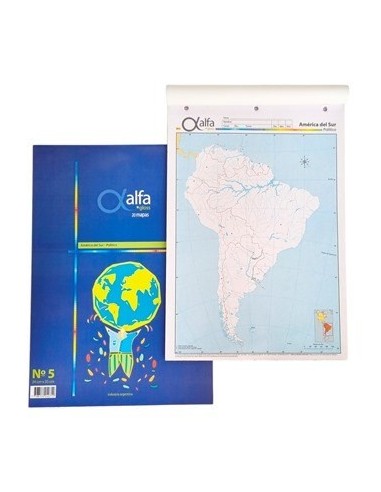 Mapa America Del Sur Politico N.5 Alfa Gloss (b1000/20)