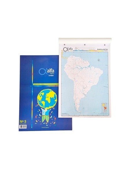 Mapa America Del Sur Politico N.5 Alfa Gloss (b1000/20)