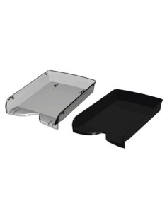 Bandeja Papelera Apilable X1 Negro/cristal Pizzini 801ng/801cr Pz01