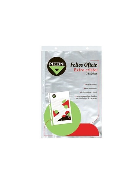 Folio Oficio X12/10 Unid Cristal 50 Micrones Pizzini 50fox12 Pz01 (b48)