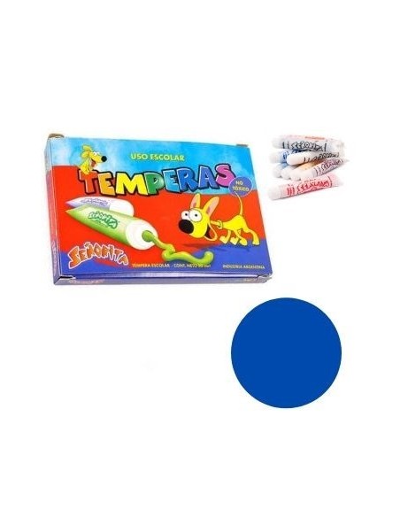 Tempera X10 Azul 8ml Senorita 103-04 Fap02 (b40)