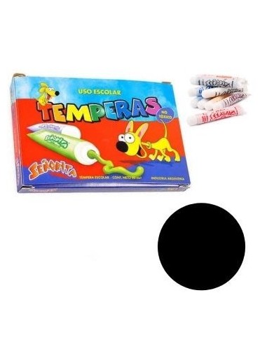 Tempera X10 Negro 8ml Senorita 103-04 Fap02 (b40)