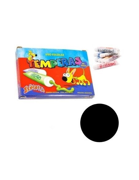 Tempera X10 Negro 8ml Senorita 103-04 Fap02 (b40)