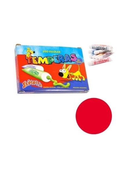 Tempera X10 Rojo 8ml Senorita 103-04 Fap02 (b40)