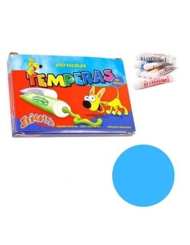 Tempera X10 Celeste 8ml Senorita 103-04 Fap02 (b40)