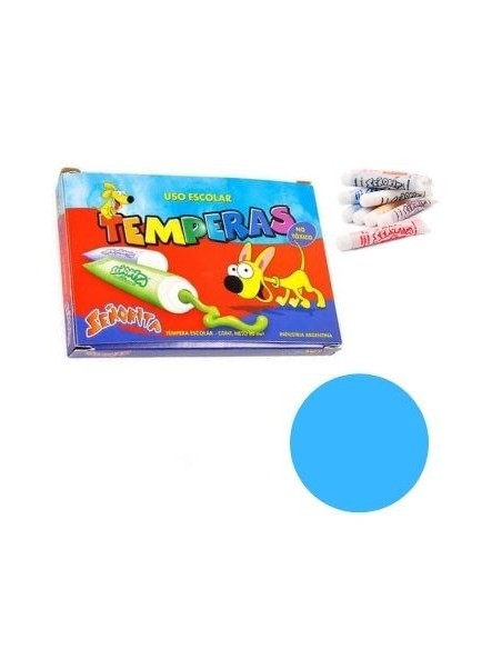 Tempera X10 Celeste 8ml Senorita 103-04 Fap02 (b40)