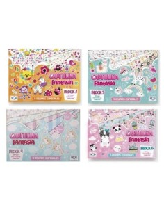 Block 20hj Oficio Cartulina Fantasia-entretenida-lisa-afiche-kraft X 20hjs Mag Muresco