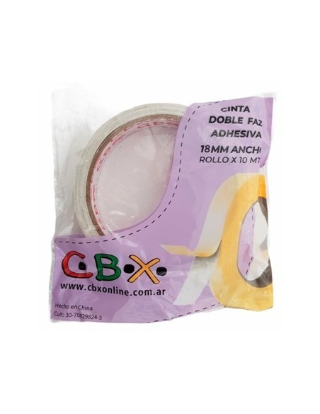 Cinta Adhesiva 18x10 Mts Doble Faz Df18x10 Cbx (b240)