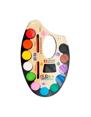 Acuarela Escolar X12 Paleta P2.8x12 Cbx (b144)