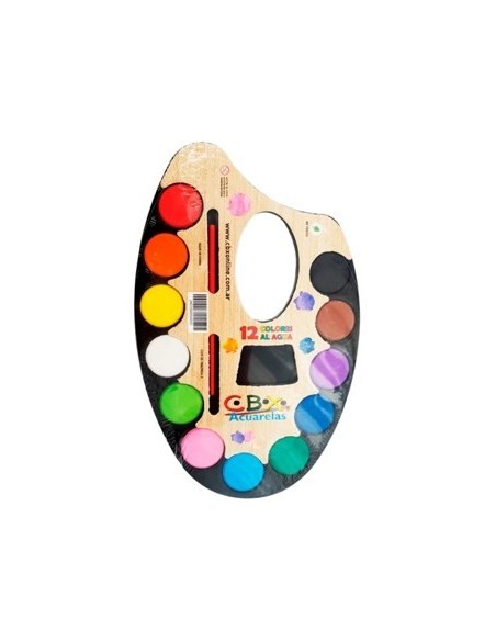 Acuarela Escolar X12 Paleta P2.8x12 Cbx (b144)