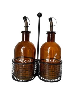 Set Aceitera/vinagrera Vidrio Ambar Fg111428 Ran01