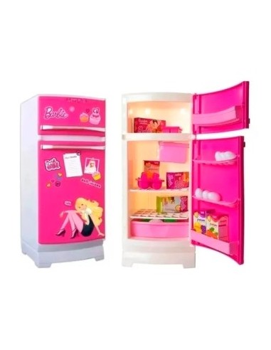 Heladera 70cm Barbie C/accesorios Y Stickers En Caja 182 Lepo