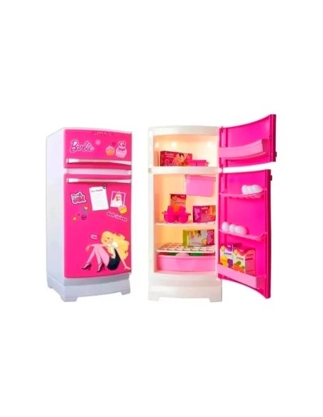 Heladera 70cm Barbie C/accesorios Y Stickers En Caja 182 Lepo