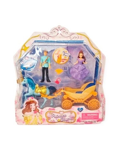 Set Princesa Carruaje + Princesa Y Principe En Caja C-visor Sd15071 Pk01