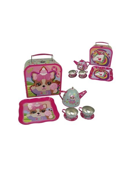 Juego De Te 7 Pzas Valija Simones-unicornio Fl077-si030 Ck01