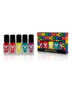 Set X5 Esmaltes Unas Mickey Rainbow En Caja 40536 Jactans