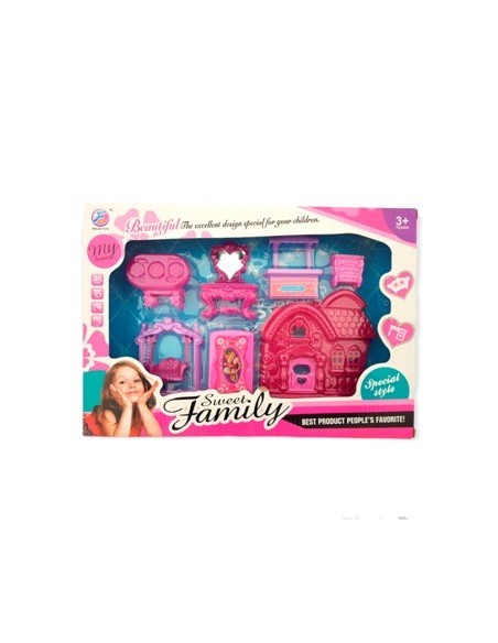 Set Living X7 Pzas Muebles P-munecas En Caja C-visor 52260 Seb01